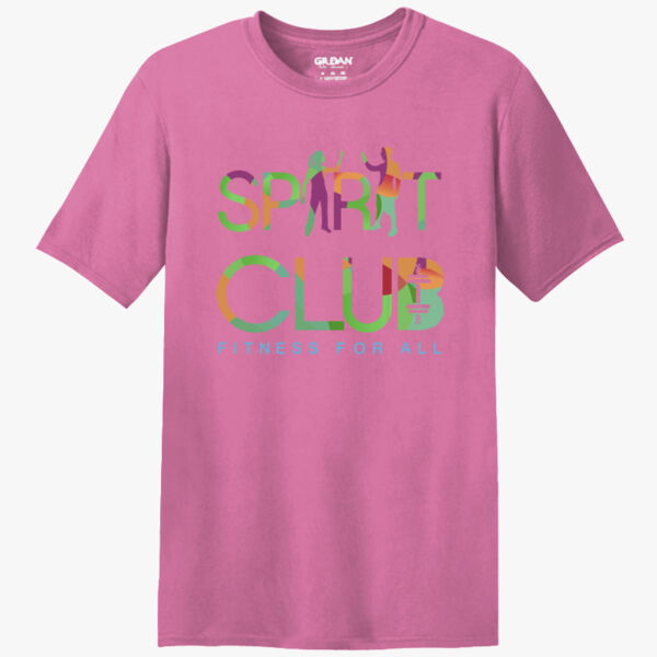 Spirt-Club I WORK OUT 100% Poly Cotton-Blend Feel Performance T-Shirt SAFETY PINK/WHITE/SPORT GREY Thumbnail
