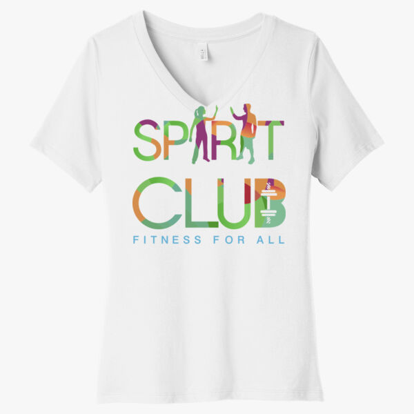 Spirit-Club Women's Relaxed 100% Cotton Jersey Short Sleeve V-Neck T-Shirt Thumbnail