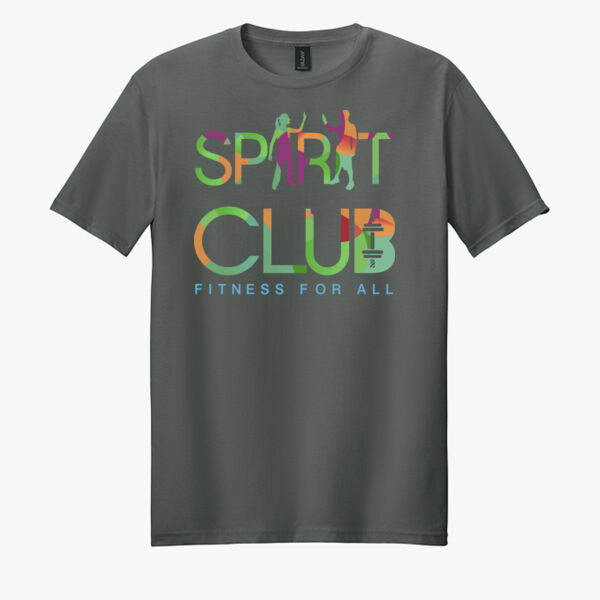 Spirit-Club I WORK OUT 100% Ringspun Cotton T-Shirt CHARCOAL/CARDINAL/ROYAL BLUE Thumbnail