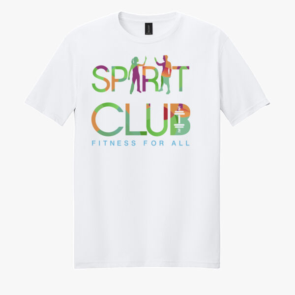 Spirit-Club I WORK OUT BACK 100% Ringspun Cotton T-Shirt WHITE/PINK/SPORT GREY Thumbnail