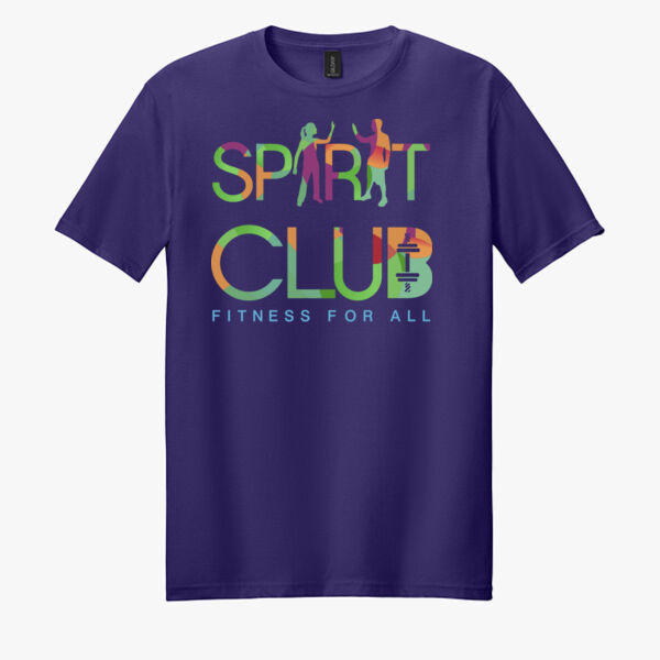 Spirit-Club I WORK OUT 100% Ringspun Cotton T-Shirt PURPLE/BLACK/INDIGO BLUE Thumbnail